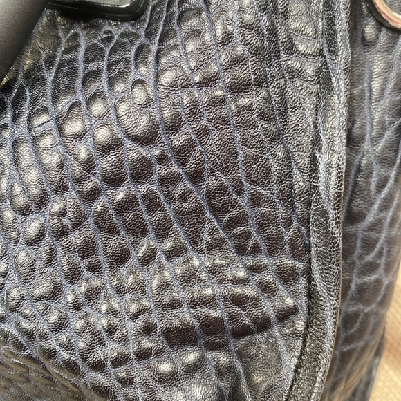 Gryson black  patterned leather satchel crossbody option preloved - Picture 10 of 11